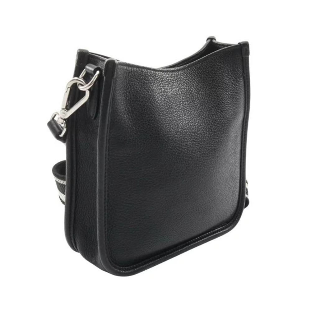 Prada Black Bag Leather SOFT Shoulder VITDAINO Canvas